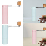 Maxbell Manual Coffee Grinder CNC Stainless Steel Burr Hand Mill for Espresso Office Pink