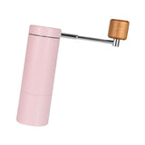 Maxbell Manual Coffee Grinder CNC Stainless Steel Burr Hand Mill for Espresso Office Pink