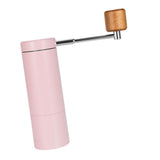 Maxbell Manual Coffee Grinder CNC Stainless Steel Burr Hand Mill for Espresso Office Pink