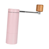 Maxbell Manual Coffee Grinder CNC Stainless Steel Burr Hand Mill for Espresso Office Pink