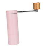 Maxbell Manual Coffee Grinder CNC Stainless Steel Burr Hand Mill for Espresso Office Pink