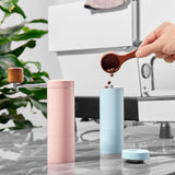 Maxbell Manual Coffee Grinder CNC Stainless Steel Burr Hand Mill for Espresso Office Pink