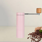 Maxbell Manual Coffee Grinder CNC Stainless Steel Burr Hand Mill for Espresso Office Pink