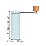 Maxbell Manual Coffee Grinder CNC Stainless Steel Burr Hand Mill for Espresso Office Blue