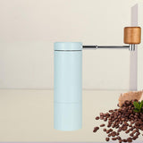 Maxbell Manual Coffee Grinder CNC Stainless Steel Burr Hand Mill for Espresso Office Blue