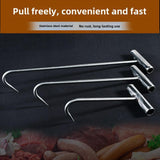 Maxbell Manhole Hook Tool with T Shape Handle Rolling Lifting Butcher Pull Hook S