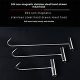 Maxbell Manhole Hook Tool with T Shape Handle Rolling Lifting Butcher Pull Hook S