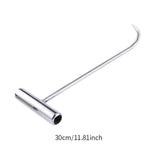 Maxbell Manhole Hook Tool with T Shape Handle Rolling Lifting Butcher Pull Hook M