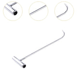 Maxbell Manhole Hook Tool with T Shape Handle Rolling Lifting Butcher Pull Hook L