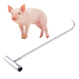 Maxbell Manhole Hook Tool with T Shape Handle Rolling Lifting Butcher Pull Hook L