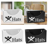 Maxbell Wooden Hat Holder Box Sturdy Rustic Hat Storage Rack for Home Office Bedroom White