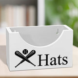 Maxbell Wooden Hat Holder Box Sturdy Rustic Hat Storage Rack for Home Office Bedroom White