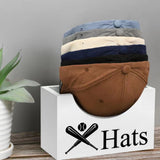 Maxbell Wooden Hat Holder Box Sturdy Rustic Hat Storage Rack for Home Office Bedroom White