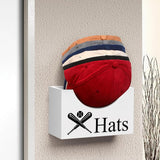 Maxbell Wooden Hat Holder Box Sturdy Rustic Hat Storage Rack for Home Office Bedroom White