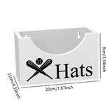 Maxbell Wooden Hat Holder Box Sturdy Rustic Hat Storage Rack for Home Office Bedroom White