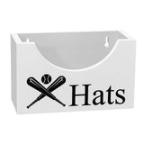 Maxbell Wooden Hat Holder Box Sturdy Rustic Hat Storage Rack for Home Office Bedroom White