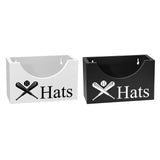 Maxbell Wooden Hat Holder Box Sturdy Rustic Hat Storage Rack for Home Office Bedroom White