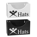 Maxbell Wooden Hat Holder Box Sturdy Rustic Hat Storage Rack for Home Office Bedroom White