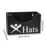 Maxbell Wooden Hat Holder Box Sturdy Rustic Hat Storage Rack for Home Office Bedroom Black