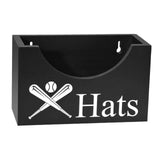 Maxbell Wooden Hat Holder Box Sturdy Rustic Hat Storage Rack for Home Office Bedroom Black
