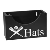Maxbell Wooden Hat Holder Box Sturdy Rustic Hat Storage Rack for Home Office Bedroom Black
