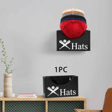 Maxbell Wooden Hat Holder Box Sturdy Rustic Hat Storage Rack for Home Office Bedroom Black