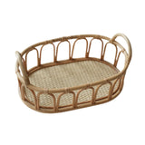 Maxbell Serving Tray Fashion Rattan Fruit Basket for Apartment Family Reunions Party