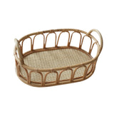 Maxbell Serving Tray Fashion Rattan Fruit Basket for Apartment Family Reunions Party
