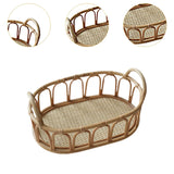 Maxbell Serving Tray Fashion Rattan Fruit Basket for Apartment Family Reunions Party
