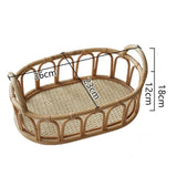 Maxbell Serving Tray Fashion Rattan Fruit Basket for Apartment Family Reunions Party