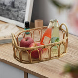 Maxbell Serving Tray Fashion Rattan Fruit Basket for Apartment Family Reunions Party