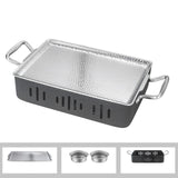 Maxbell Grilled Fish Plate Multifunctional Fish Serving Pan for Sashimi Fruit Steaks