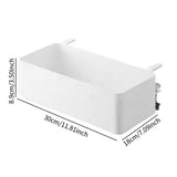 Maxbell Desktop Side Storage Box Practical for Housewarming Gift Bedroom Living Room white