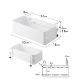 Maxbell Desktop Side Storage Box Practical for Housewarming Gift Bedroom Living Room white