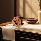 Maxbell Fish Shape Wooden Coasters Set Craft for Table Centerpiece Party Kitchen Dark Brown