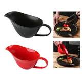 Maxbell Gravy Boat Elegant Photo Props Sauce Boat Container for Beefsteak BBQ Picnic black