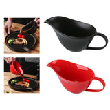 Maxbell Gravy Boat Elegant Photo Props Sauce Boat Container for Beefsteak BBQ Picnic black