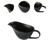 Maxbell Gravy Boat Elegant Photo Props Sauce Boat Container for Beefsteak BBQ Picnic black