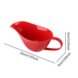 Maxbell Gravy Boat Elegant Photo Props Sauce Boat Container for Beefsteak BBQ Picnic red