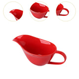 Maxbell Gravy Boat Elegant Photo Props Sauce Boat Container for Beefsteak BBQ Picnic red