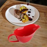 Maxbell Gravy Boat Elegant Photo Props Sauce Boat Container for Beefsteak BBQ Picnic red