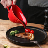 Maxbell Gravy Boat Elegant Photo Props Sauce Boat Container for Beefsteak BBQ Picnic red