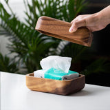Maxbell Wood Tissue Box Cover Modern Tissue Dispenser for Office Desktop Living Room