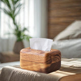 Maxbell Wood Tissue Box Cover Modern Tissue Dispenser for Office Desktop Living Room