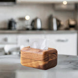 Maxbell Wood Tissue Box Cover Modern Tissue Dispenser for Office Desktop Living Room