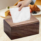 Maxbell Tissue Box Wooden Facial Paper Holder Rectangular for Office Countertop Desk 19x13x9cm