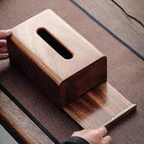 Maxbell Tissue Box Wooden Facial Paper Holder Rectangular for Office Countertop Desk 19x13x9cm