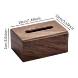 Maxbell Tissue Box Wooden Facial Paper Holder Rectangular for Office Countertop Desk 19x13x9cm