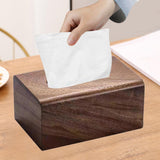 Maxbell Tissue Box Wooden Facial Paper Holder Rectangular for Office Countertop Desk 19x13x9cm