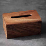 Maxbell Tissue Box Wooden Facial Paper Holder Rectangular for Office Countertop Desk 16x12x8.5cm